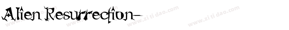 Alien Resurrection字体转换